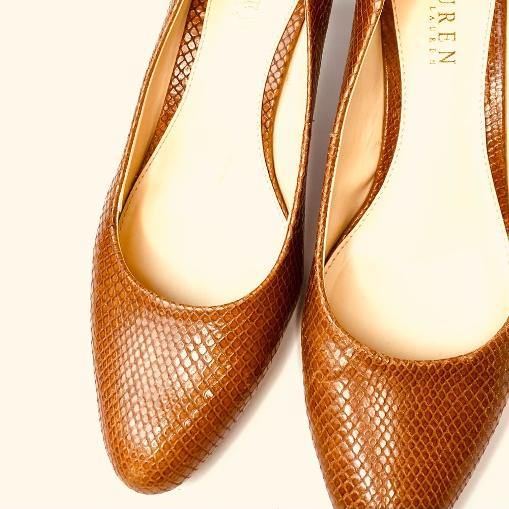 Lauren Ralph Lauren Snakeskin shoes.